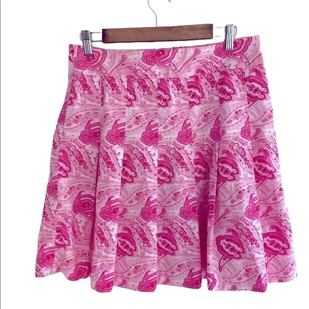 J. Crew Pleated Paisley MIDI Skirt